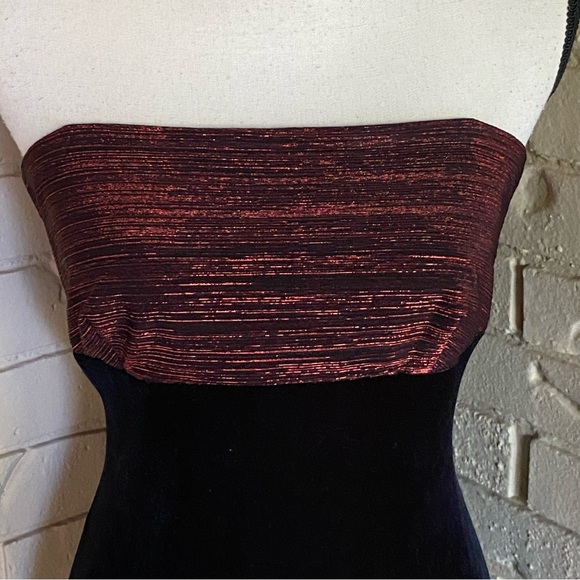 All That Jazz 90s Velvet Cocktail Dress VTG Whimsygoth Vamp Grunge Backless L - Picture 2 of 9